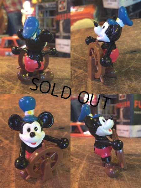 画像2: Vintage Disney Mickey Mouse Pvc Steamboat Willie (MA633) (2)