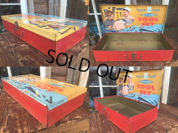 画像2: Vintage Blue Diamond Handy Andy Tool Box (PJ693) (2)