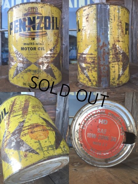 画像2: Vintage Pennzoil Motor Oil One Gallon Can (MA697) (2)