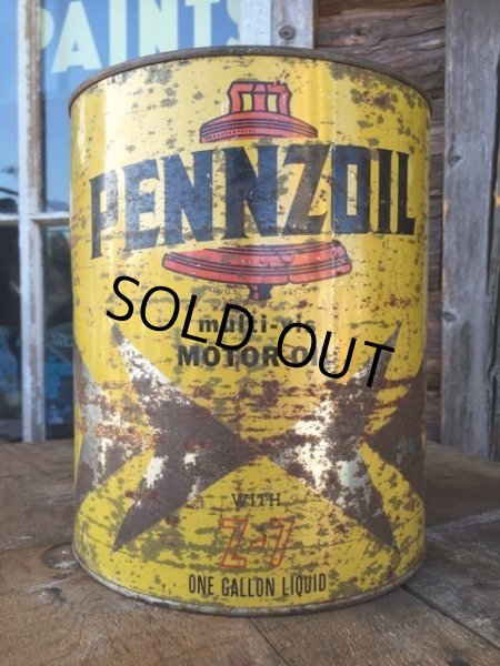 画像1: Vintage Pennzoil Motor Oil One Gallon Can (MA697) (1)