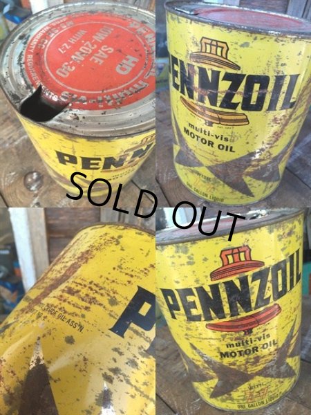 画像3: Vintage Pennzoil Motor Oil One Gallon Can (MA697) (3)