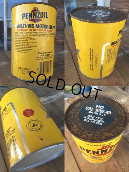 画像2: Vintage Penzzoil Motor Oil QT Can (MA696) (2)