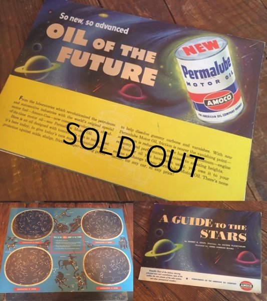画像1: 50s Vintage AMOCO Motor Oil A GUIDE TO THE STARS (MA719)  (1)