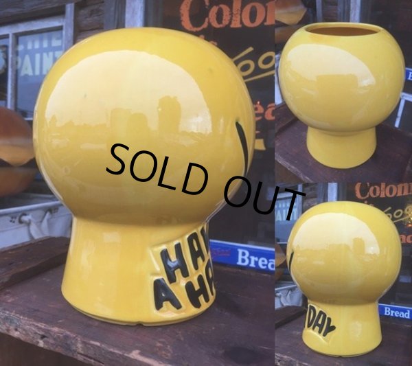 画像2: SALE 70s Vintage Maccoy　Smily Happy Face Cookie Jar (MA721) (2)