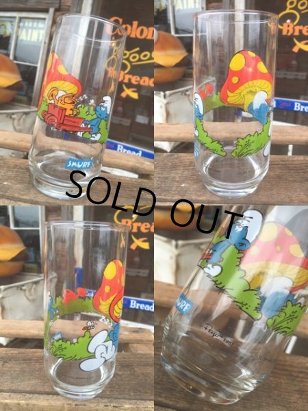 画像2: 80s Vintage Glass Lazy Smurf (MA727) (2)