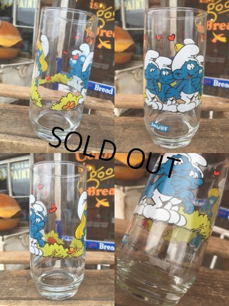 画像2: 80s Vintage Glass Smurfette (MA726) (2)