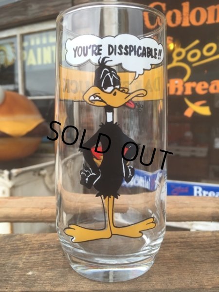 画像1: 80s Vintage Pepsi Glass Looney Tunes Daffy Duck (MA729) (1)