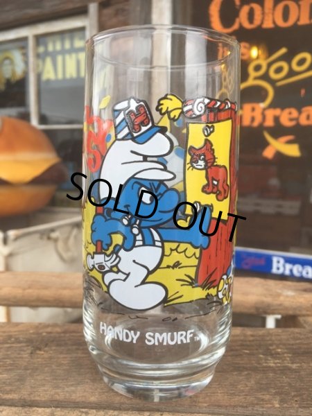 画像1: 80s Vintage Glass Handy Smurf (MA723) (1)