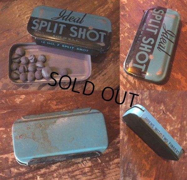 画像2: Vintage Idel Split Shot Sinker Tin Old Fishing (MA753) (2)