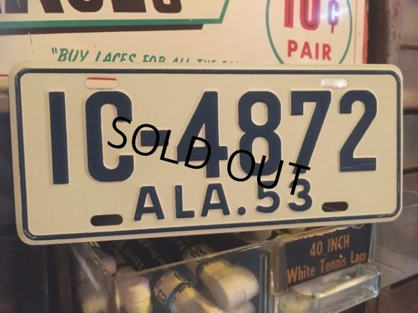 画像1: 50s Vintage Bicycle License Plate IC-4872 (MA767) (1)