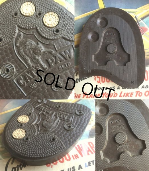画像2: SALE 50s Vintage Cat's Paw Dead Stock Heel (MA782) (2)