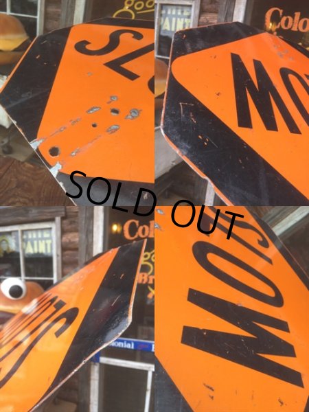 画像3: Vintage Road Sign Double Side Stop & Slow (MA812)  (3)