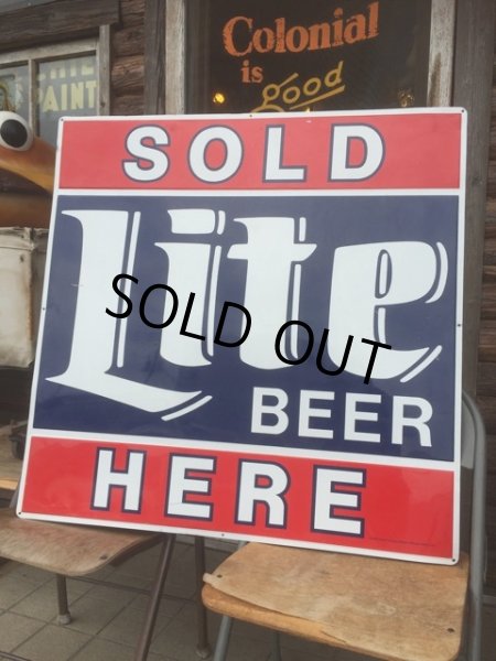 画像1: Vintage Sold Here Lite Beer Sign (MA812) (1)