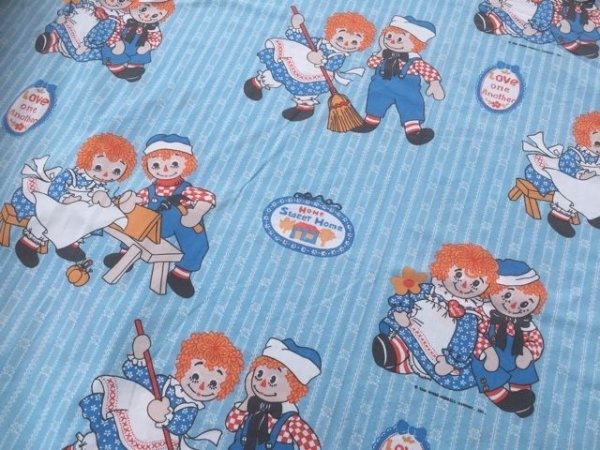 画像1: Vintage Raggady Ann & Andy Flat Sheet (MA817) (1)