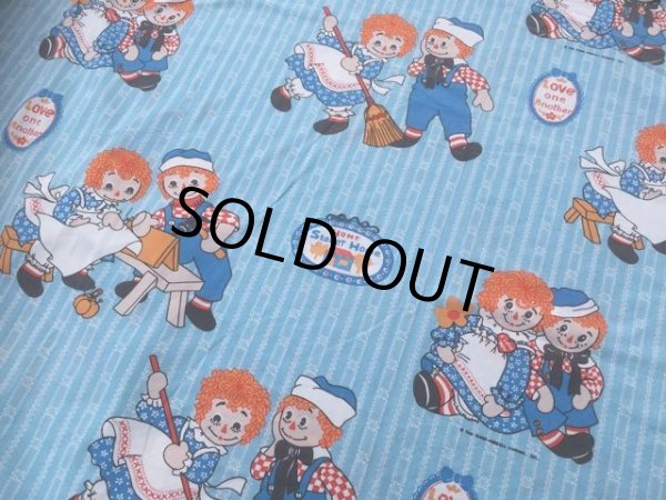 画像1: Vintage Raggady Ann & Andy Flat Sheet (MA817) (1)