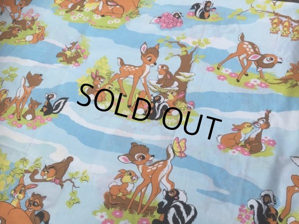 画像1: Vintage Bambi Flat Sheet (MA819) (1)