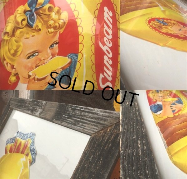 画像2: Vintage Sumbeam Bread Card Bord Sign W/Frame (MA813) (2)