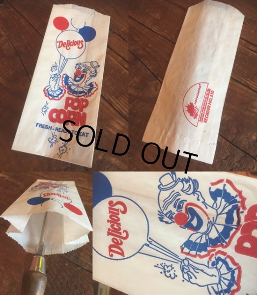 画像2: Vintage Clown Popcorn Paper Bag (MA871) (2)