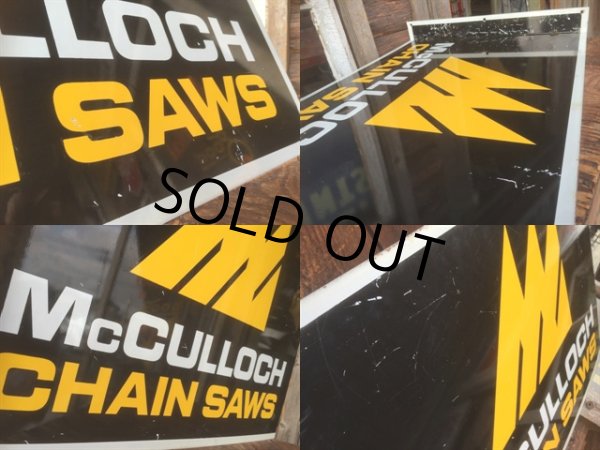 画像4: Vintage McCULLOCH Chain Saws Flange Sign (MA896)  (4)