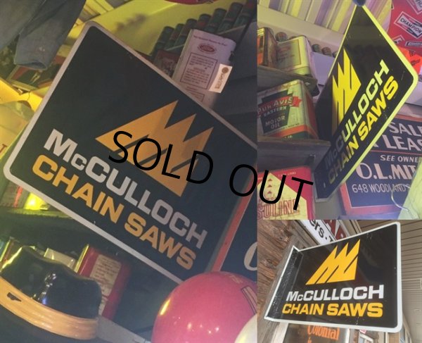 画像2: Vintage McCULLOCH Chain Saws Flange Sign (MA896)  (2)