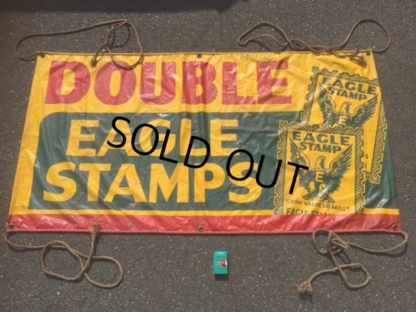 画像1: 60s Vintage Double Eagle Stamps Banner Sign (MA957) (1)