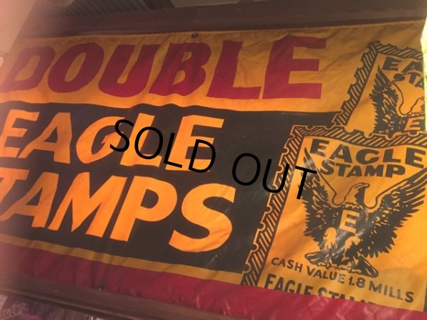 画像4: 60s Vintage Double Eagle Stamps Banner Sign (MA957) (4)