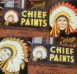 画像1: 50s Vintage Chief Paints Metal Sign (MA958) (1)