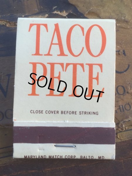 画像2: Vintage Matchbook TACO PETE (MA5737) (2)