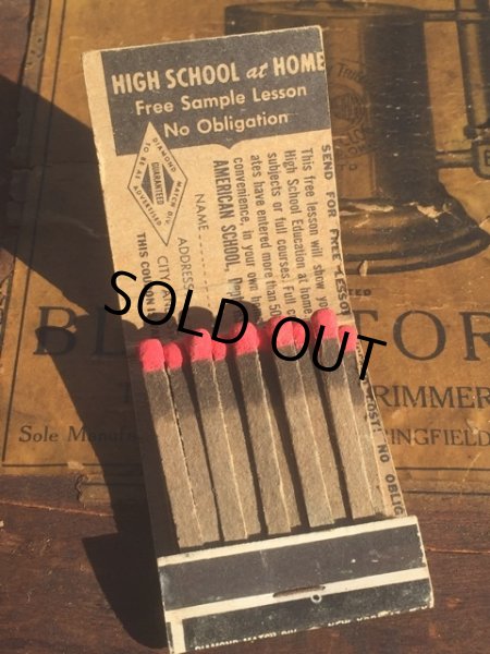 画像3: Vintage Matchbook Finished High School (MA5626) (3)