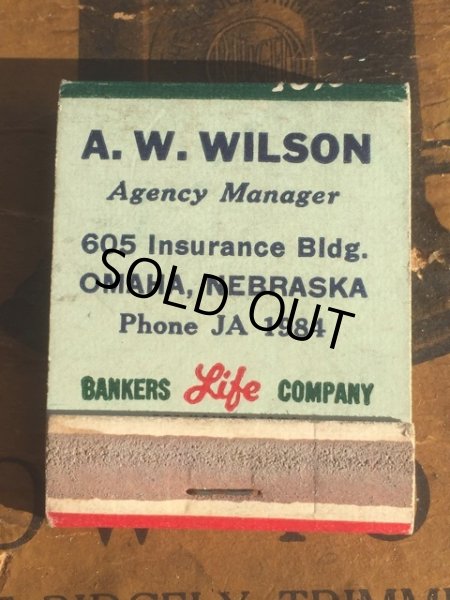 画像2: Vintage Matchbook A.W WILSON BANKERS LIFE CO (MA5590) (2)