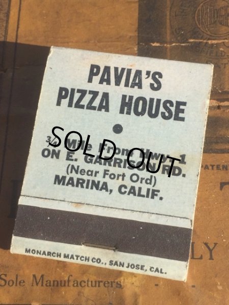 画像2: Vintage Matchbook PAVIA'S PIZZA HOUSE (MA5629) (2)