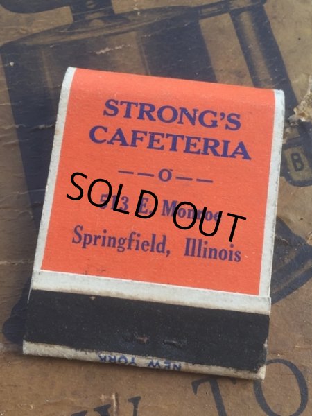 画像2: Vintage Matchbook Strong's Cafeteria (MA5575) (2)
