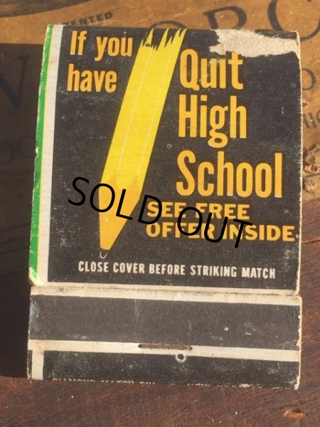 画像2: Vintage Matchbook Finished High School (MA5626) (2)