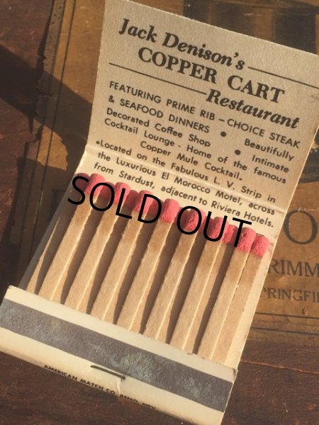 画像3: Vintage Matchbook Copper Cart Restaurant (MA5593) (3)