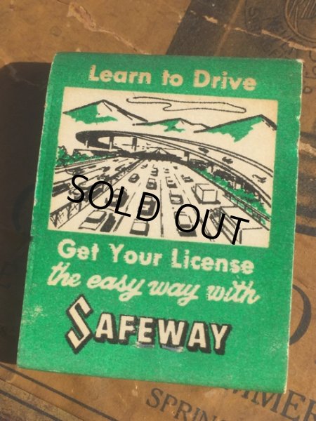 画像1: Vintage Matchbook SAFEWAY School of Driving (MA5394) (1)