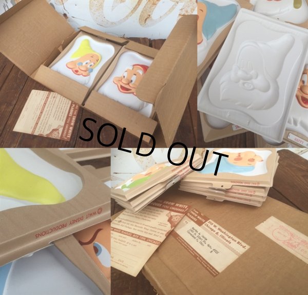 画像3: 50s Vintage Disney Snow White & 7 Dwarfs Plaques Set (MA974) (3)