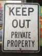 画像1: Vintage Road Sign KEEP OUT (MA989) (1)