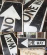 画像2: Vintage Road Sign ONE WAY (MA988) (2)