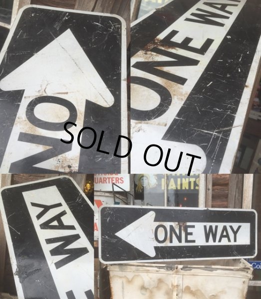 画像2: Vintage Road Sign ONE WAY (MA988) (2)