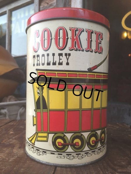 画像1: Vintage Cookie Trolley Can (AL006)  (1)