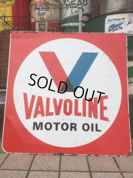 画像1: Vintage Valvoline Motor Oil Double-ｓided Sign (AL050)  (1)