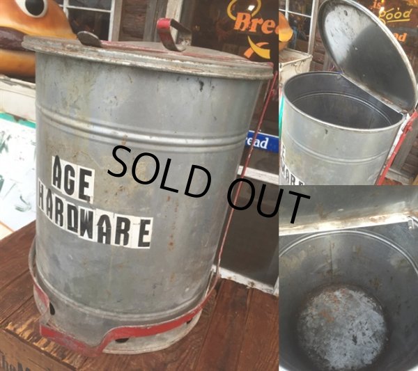 画像2: Vintage Justrite Galavanzed Trush Can (AL051)  (2)