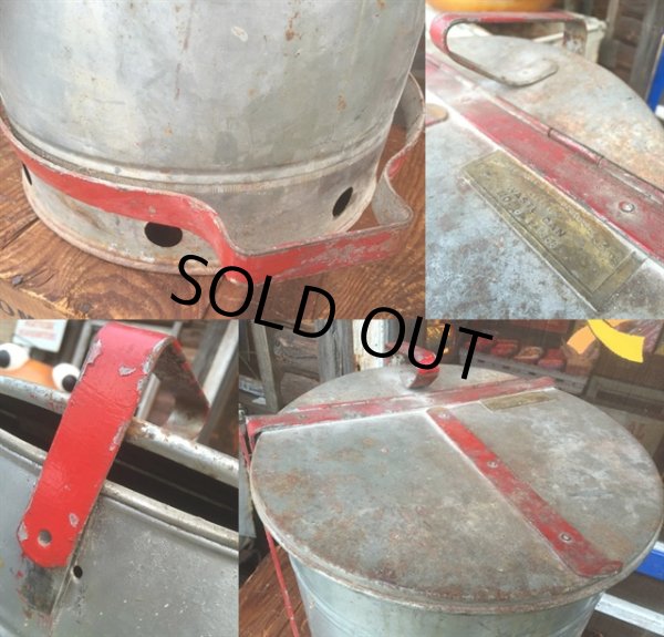 画像3: Vintage Justrite Galavanzed Trush Can (AL051)  (3)