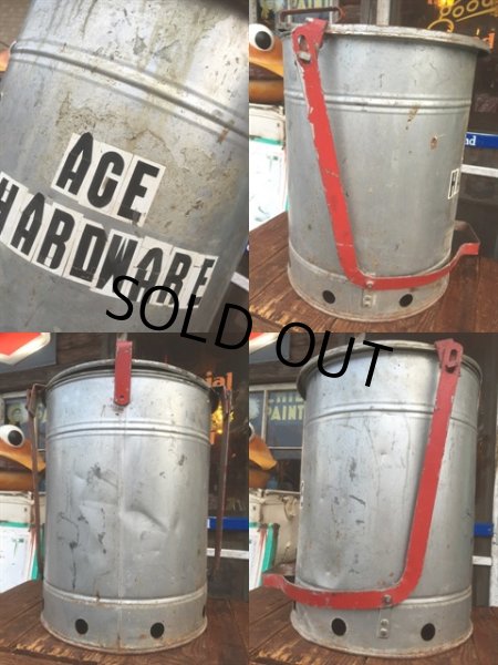 画像4: Vintage Justrite Galavanzed Trush Can (AL051)  (4)