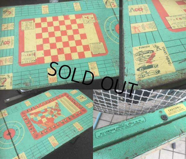 画像3: 50s Vintage Folding Game Table (AL060)  (3)