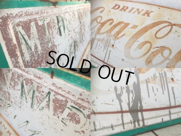 画像3: Vintage Coca Cola Fish Tail Mt Holley Market Metal Sign (PJ172) (3)