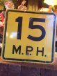 画像1: Vintage Road Sign 15 MPH (AL066) (1)