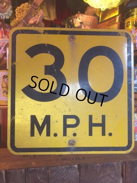 画像1: Vintage Road Sign 30 MPH (AL068) (1)