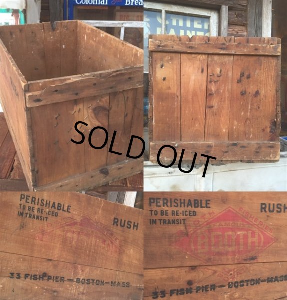 画像3: Vintage BOOTH FISHERIES Wood Box (AL071)  (3)