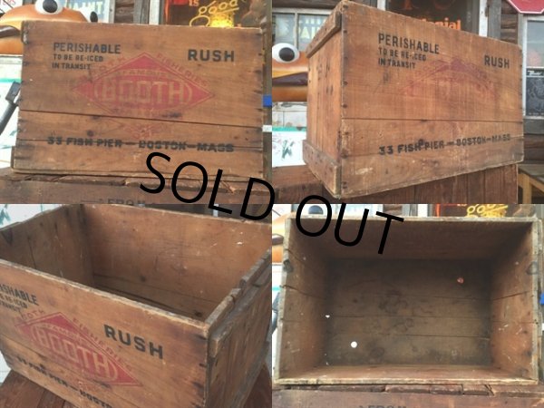 画像2: Vintage BOOTH FISHERIES Wood Box (AL071)  (2)